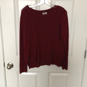 Old Navy red fleece sweater